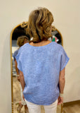 Tempo Paris Basic Linen Top Denim