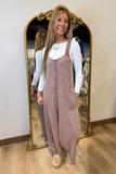 Mineral Wash Jumpsuit Coffee