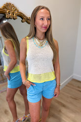 Dear John Bayla Sweater Tank Waxed Yellow