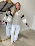 Perfect Stripe Top Cream