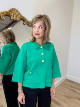 APNY Polo Pocket Sweater Emerald