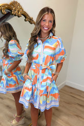 Pastel Pretty Button Front Dress