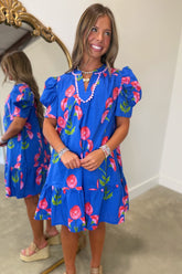 Umgee Petal Perfect Dress Blue