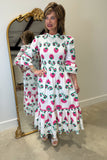 Mudpie Elle Smocked Maxi Dress White