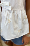 Bows at the Beach Top White
