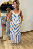 Charlie B Striped Woven Dress Denim