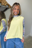 Unexpected Twist Lemon Drop Sweater