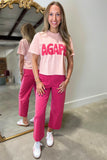 Agape Crop Tee Peach