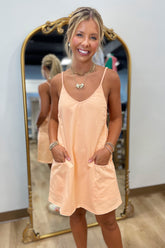 Cozumel Sporty Romper Dress Peach