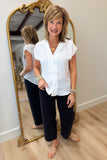 Renuar Cropped Wide Leg Pant Black