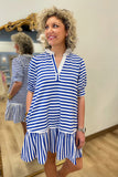 Umgee Striped Dress Blue