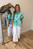Thinking of Hawaii Blouse Sky Blue
