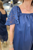 Mud Pie Conny Eyelet Maxi Dress Navy