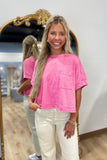 Easy Does It Pocket Tee Pink