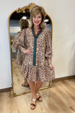 Umgee Mini Dress Leopard Latte