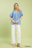 Umgee Everyday Ready Blouse Perwinkle