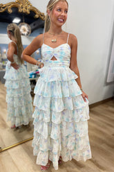 Evening Breeze Ruffled Midi Dress