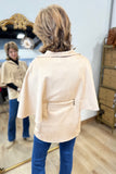 Boho Chic Caplet Sleeve Jacket Taupe