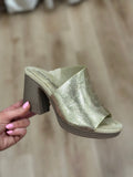 Morgen Chunky Heel Mule Gold