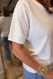 Another Love Lina Short Sleeve Sweater Off White