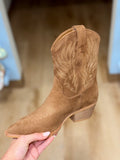 Claire Suede Booties Coffee