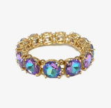 Round Cut Gem Stretch Bracelet