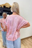 Indian Pink Short Sleeve Top