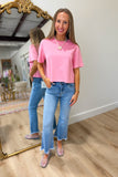 Dear John Maddox Cropped Tee Pink Lemonade