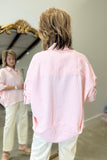 Easy Breezy Striped Blouse Pink