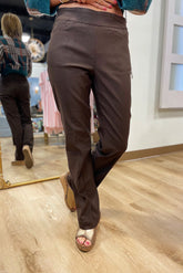 Multiples Flare Leg Pant Chocolate