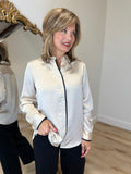 Foxcroft Bianca LS Piping Blouse Champagne