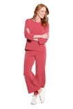 Multiples Wide Band Pull On Wide Leg Ankle Pants (various)