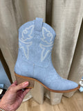 Claire Ankle Boot Light Blue