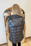 Renuar Quilted Hooded Vest Black