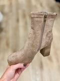 Cady 2 Buckle Boot Taupe Suede