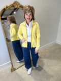 PBJ Full Zip Cardigan Yellow