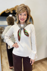 Charlie B Cable Detail Sweater Oat