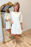 Joh Ariana Dress w Lace & Flowers Cream