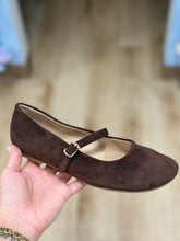 Faye 4 Mary Janes Flat Brown Suede