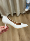 Caitlin Pointed Toe Pump White