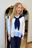 Renuar V Neck Patchwork Sweater