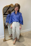 APNY 3/4 Bell Sleeve Blouse Blue