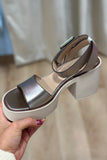 Naked Feet Iconoclast Double Strap Sandal Gunmetal