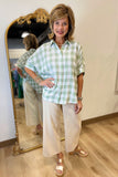 Boxy Button Down Top Sage