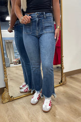 Hidden Happi High Waist Chewed Hem Flare Medium