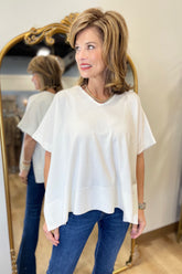 Renuar Poncho Style Sweater Cream