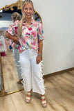 Bows Down Jeans White
