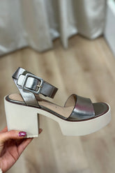 Naked Feet Iconoclast Double Strap Sandal Gunmetal