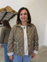 Boho Floral Jacket Olive