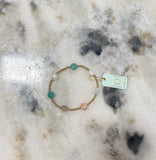 E Newton Admire Gold Pattern 3mm Bead Bracelet Hot Mess SS25